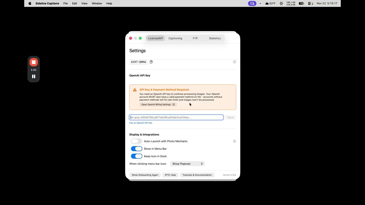 OpenAI API Key Setup