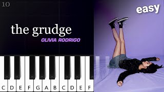 Olivia Rodrigo - the grudge ~ EASY PIANO TUTORIAL