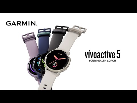 Garmin Vivoactive 5 010-02862-51 Smartwatch Gold Alumunium Bezel Ivory Silicone Band-1