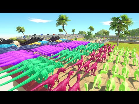 Color Carnivore Dinosaurs vs All Units Championship |🦖 Animal Revolt Battle Simulator 🦕