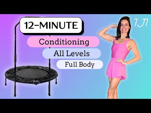 Séance de trampoline de 12 minutes pour tout le corps et tous les niveaux : renforcement musculai...