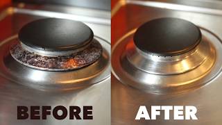 HOW TO CLEAN EASILY a GAS STOVE !