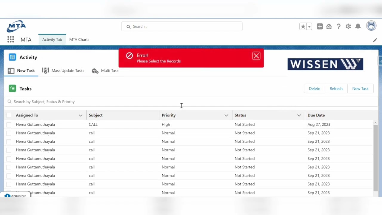 Demo on Mass Update Tasks, Activities Tab, Create Multiple Tasks group.