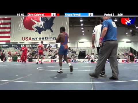 Chris Caldwell vs. Kevon Powell at 2013 Junior Nationals - FILA - GR