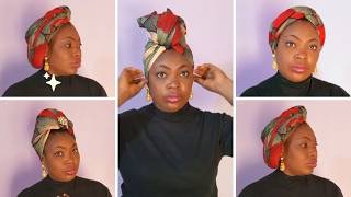 Simple Ankara Headwrap Styles for Beginners || DIY Ankara Scarf Tutorial