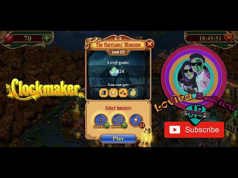 Clockmaker - Match 3 Mystery Game - The Harrison's Mansion - Level 121 - 125 - Gameplay