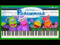 LA LA LULLABY Pajanimals Slow Sheet Music PIANO TUTORIAL 266