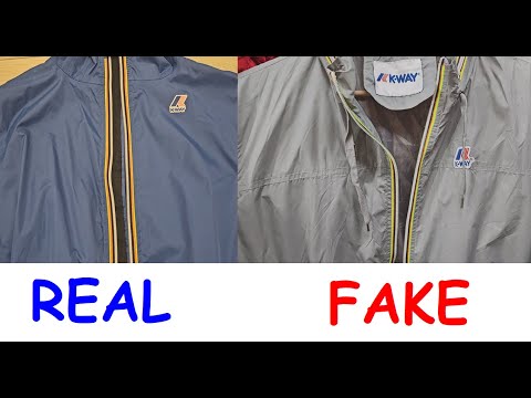 Real vs fake K way jacket. How to spot original K-way rain jacket and trench coats