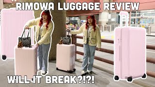 RIMOWA Luggage Review🧳✈️ Will It Break & Crack?! RIMOWA Ballerina Pink Check In Large