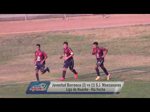 JUVENTUD BARRANCO (2) vs (1) S.J. MANZANARES - FÚTBOL HUACHANO - 4TA FECHA/2018.
