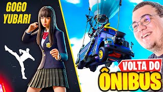 O ÔNIBUS DE BATALHA VOLTOU! 😱🔥 E A GOGO YUBARI CHEGOU NO FORTNITE!