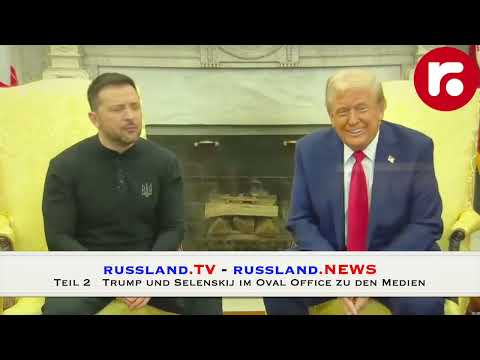 Teil 2 Trump und Selenskij im Oval Office zu den Medien Teil 2 Trump und Selenskij im Oval Office zu den Medien