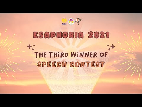 Awarding Day of ESAPHORIA 2021 - Third Winner of Speech Contest