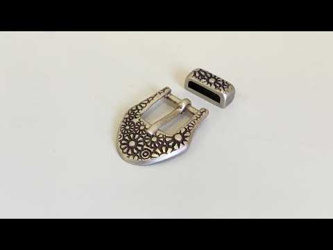 Пряжка PL3686/15 с шлёвкой OSI (Цвет: серебро состаренное)