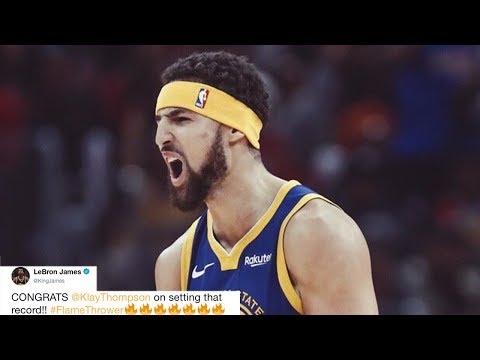 NBA Players REACT To HEADBAND Klay Thompson’s INSANE Record Breaking Performance!