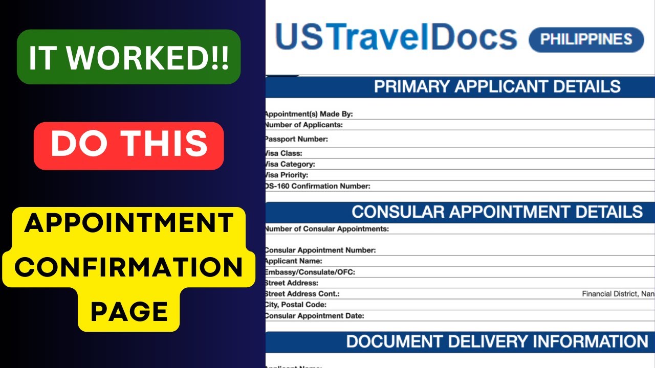 How to Print Your Appointment Confirmation Page for Biometrics & US Visa Interview (100% Effective)