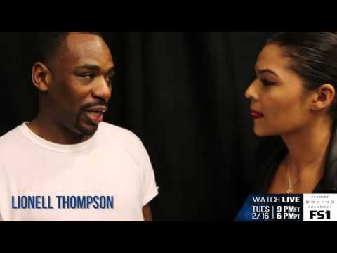 Lionell Thompson before his fight against Paul Parker