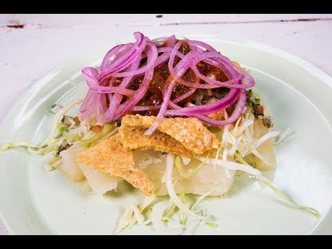 How to Make Cassava With Pork Skin (Chicharron)