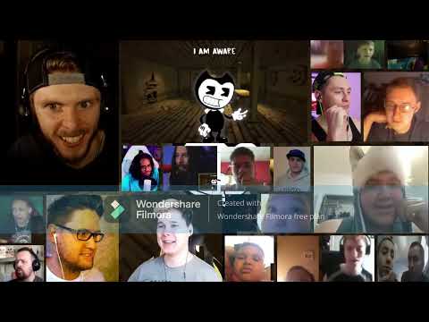 BENDY AND THE INK MACHINE SONG (Build Our Machine) LYRIC VIDEO - DAGames (Reaction Mashup #1)