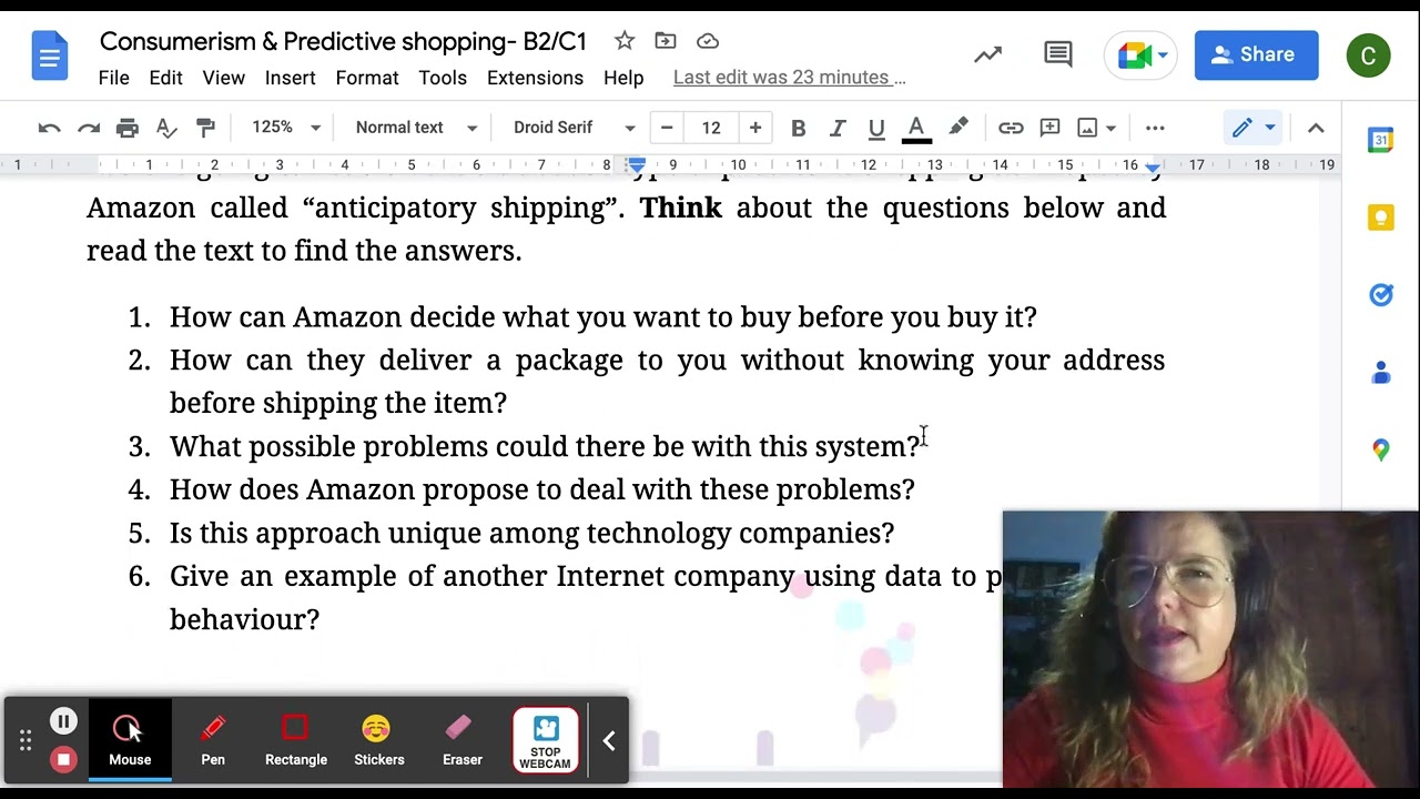 Predictive shopping and anticipatory shipping
