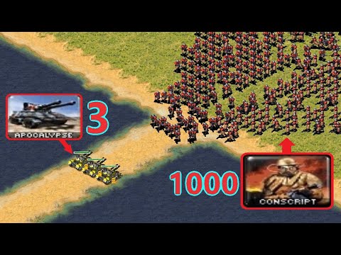 Can the 3 Apocalypse Tanks survive? - Red Alert 2