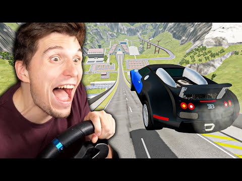 Ich springe mit 15 ZUFÄLLIGEN Autos über die XXL Sprungschanze | BeamNG
