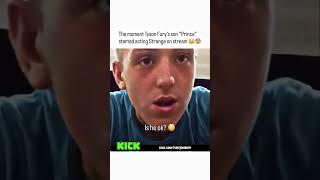 The moment Tyson Fury’s son Prince Fury started acting funny on stream 😳 #tysonfury #shorts #uk