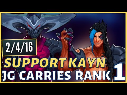 Support Kayn Carrying Rank 1 NA NEW FORBIDDEN JG PLAYSTYLE! | Challenger Kayn - League of Legends