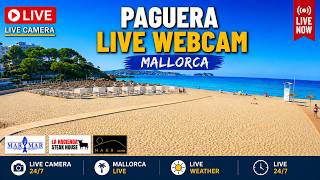 🌞 🌊 Mallorca Webcam 4K UHD Tora Beach Paguera 24/7 | Mar y Mar Restaurant #Livestream #beach