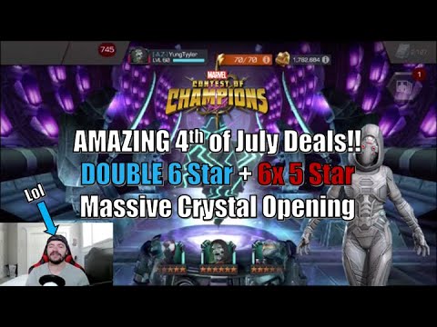 HUGE 4th of July DOUBLE 6 Star + 6x 5 Star Crystal Opening! | Marvel Contest of Champions