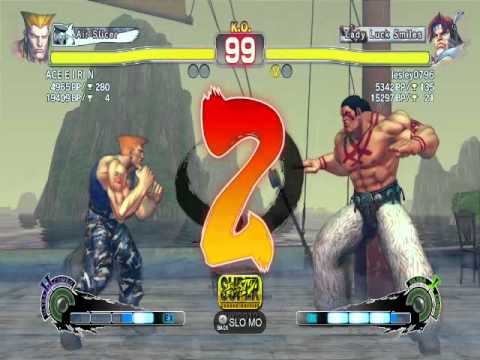 SSFIVAE:  Guile (ACE E I RI N) vs. T.Hawk (lesley0796)  HD