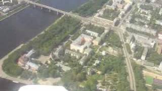 preview picture of video 'Flying over Volga river Tver Russia (Тверь)'