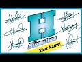 H Signature style easy । How to creat my name signature। Request Best Signature