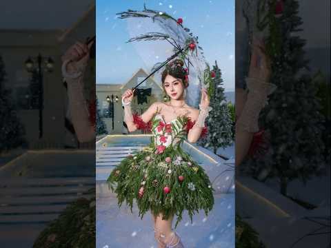 challenge is to make a Christmas tree dress for my sister/Christmas fashion #christmas #fashion