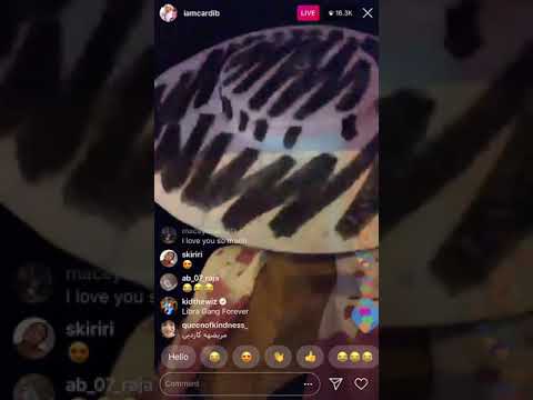 CARDi B with offset instagram live 13-10-2018
