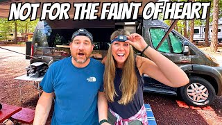 Escaping 115° in our CAMPER VAN to Explore Underground Lava Tubes in Arizona!