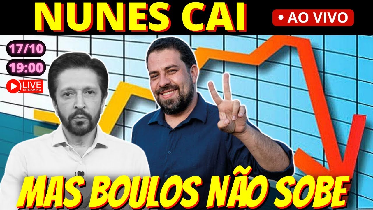 🔴 19h DATAFOLHA - Nunes cai depois de apagão, mas Boulos não sobe