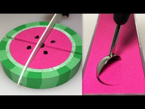 Very Satisfying and Relaxing Compilation 109 Kinetic Sand ASMR