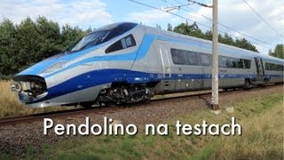 preview picture of video 'Pendolino (EIC Premium) testy na torze doświadczalnym pod Żmigrodem'