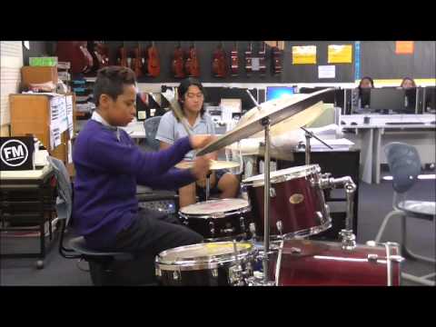 Otahuhu College Music Department - Y10 Solo 2015 - Afa - Uptown Funk drum cover