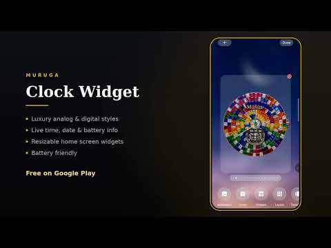 Clock Widget: Analog, Digital video thumbnail