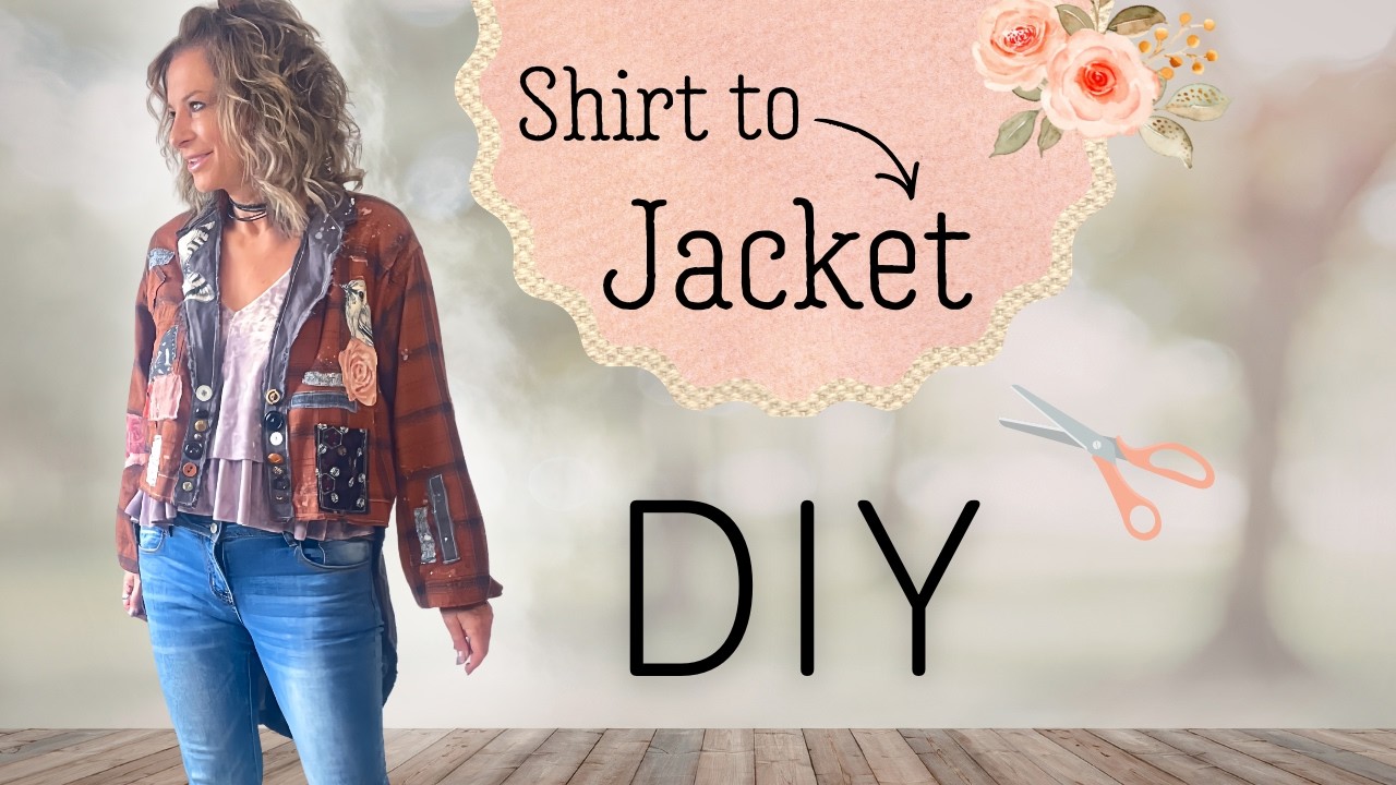 DIY Wearable Art Jacket from a Men’s Shirt | Upcycle Sewing