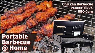 Portable Barbecue Grill at Home | Barbecue Chicken | BBQ Chicken Grill | Paneer Tikka | Amazon BBQ