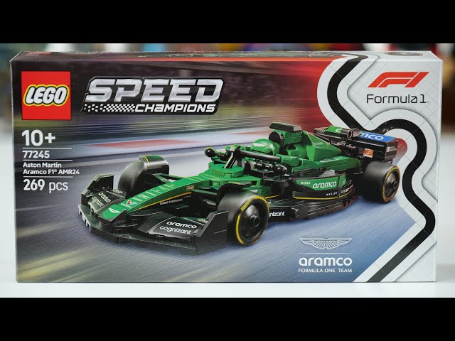 Vídeo relacionado con LEGO Speed Champions Coche de Carreras Aston Martin Aramco F1 AMR24 de Juguete, Maqueta de Vehículo de Fórmula 1 con Minifigura de Piloto, Regalo para Niños y Niñas de 10 Años o Más 77245