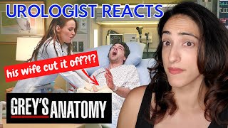 Urologist Reacts to GREY'S ANATOMY | Crazy Love | She cuts it off!