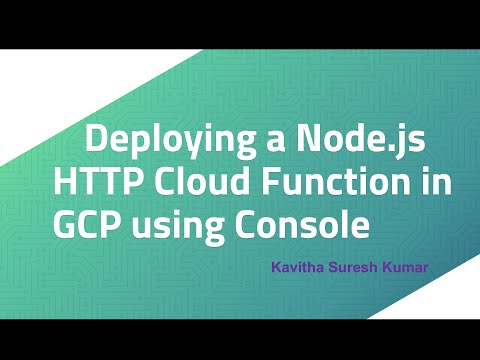 Deploying A Node Js Http Cloud Function In Gcp Using Console
