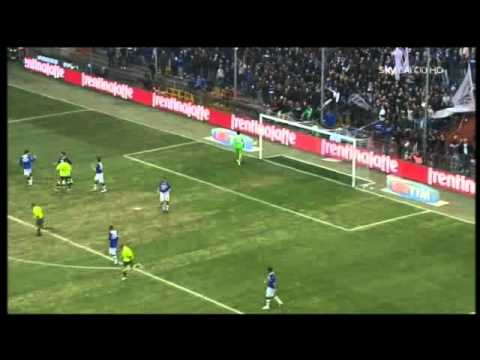 Sampdoria Bologna 3-1 2010/11 servizio Sky qualita' ottima
