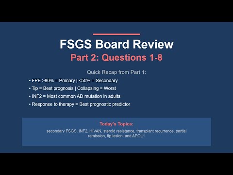 FSGS Board Review - Part 2: KSAP Questions 1-8 | Nephrology Board Review
