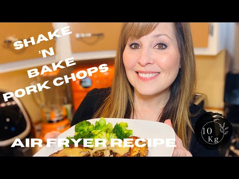 Air Fryer Shake 'n Bake Pork Chops || Air Fryer Recipe || Mom of 10