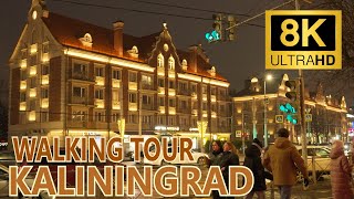 Kaliningrad winter walk ~ 8K 🎧~ Soviet houses reconstructed in Hanseatic style